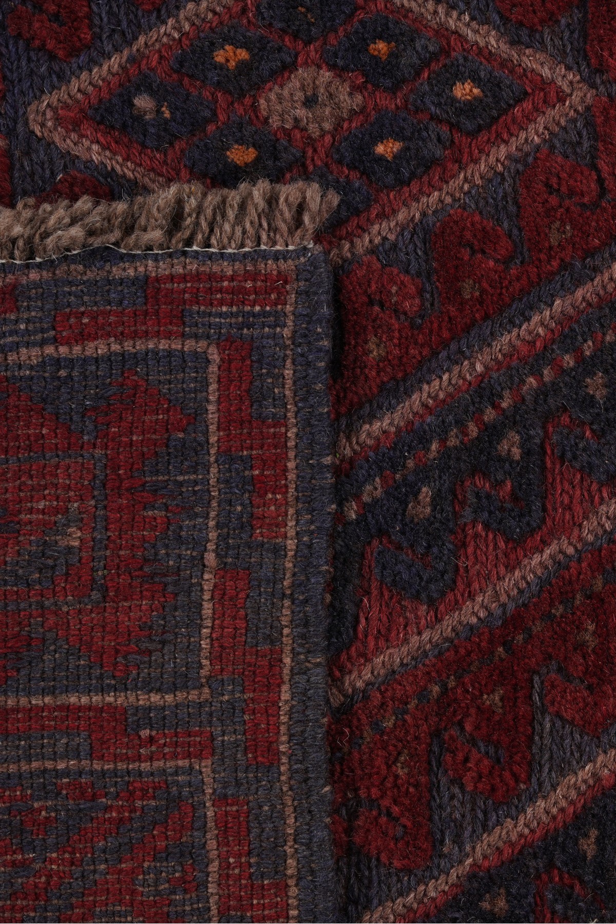 Afgan Berceste Kilim Kırmızı Otantik El Dokuma Halı