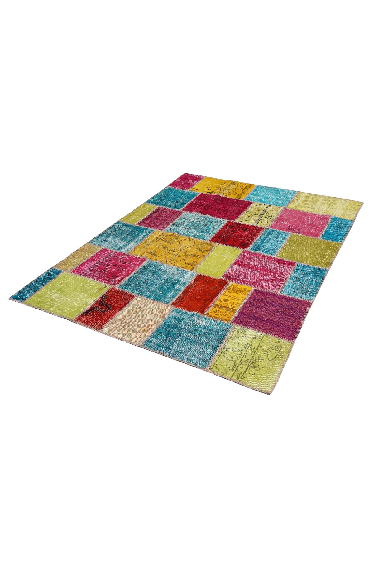 Patchwork Renkli Modern El Dokuma Halı