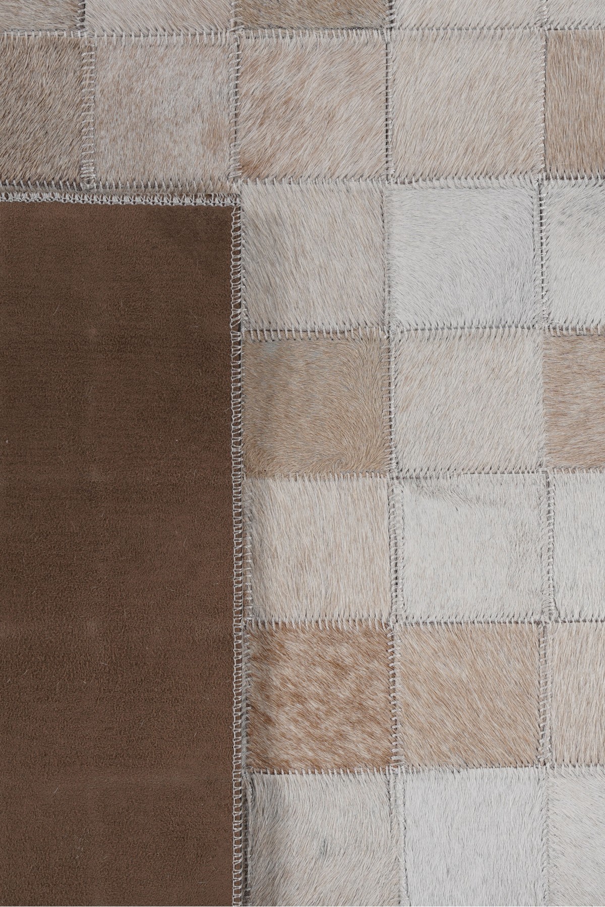 Tay Patchwork Naturel Deri Halı