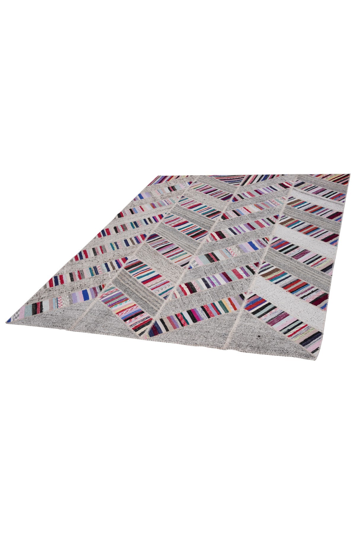 Patchwork Renkli Modern El Dokuma Halı