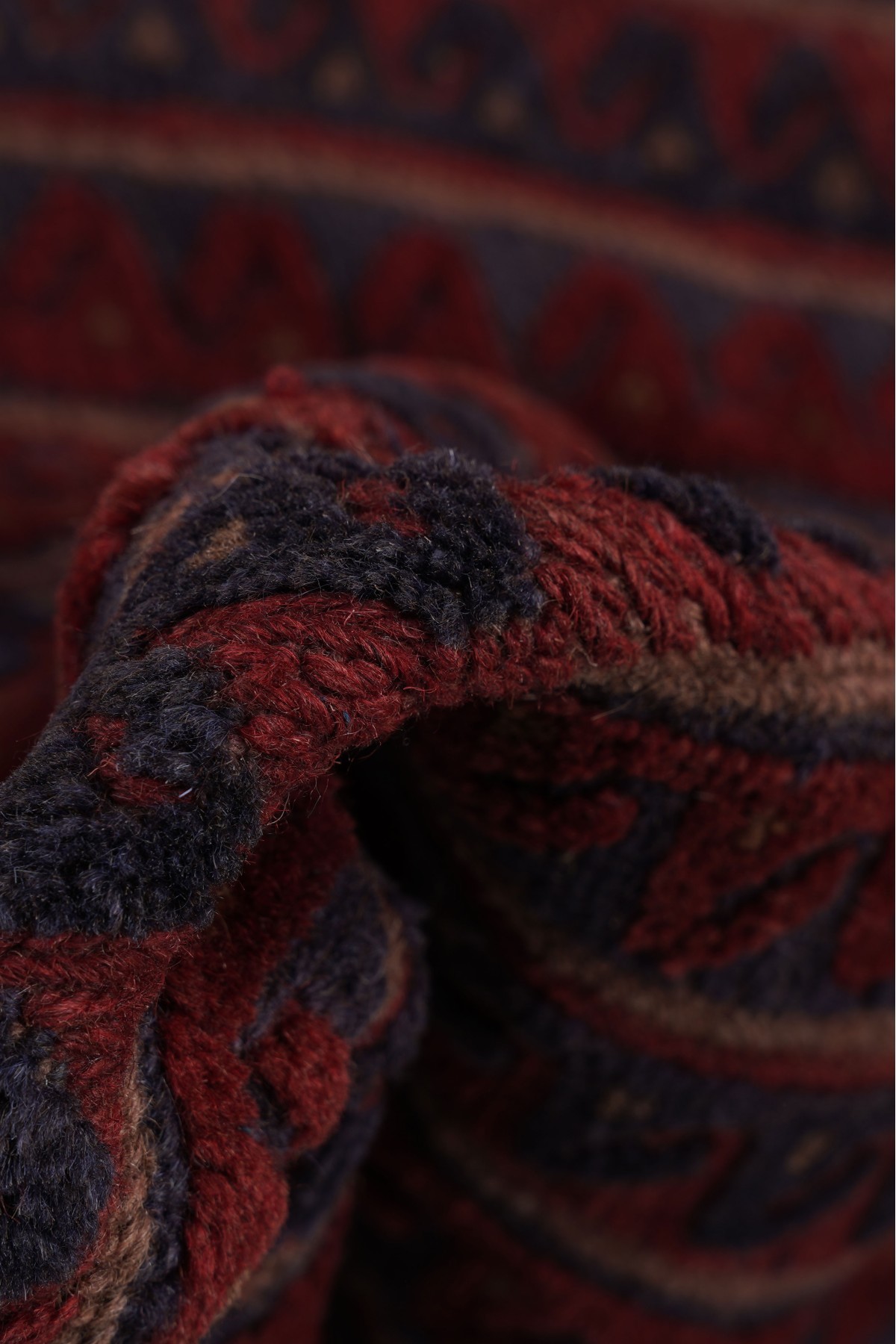 Afgan Berceste Kilim Kırmızı Otantik El Dokuma Halı
