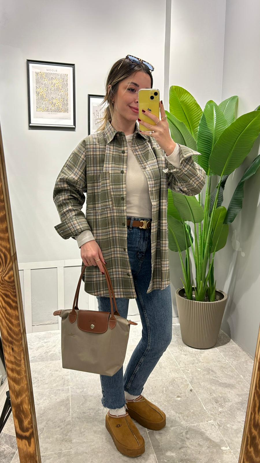 ODUNCU GÖMLEĞİ PAMUKLU - Yeşil