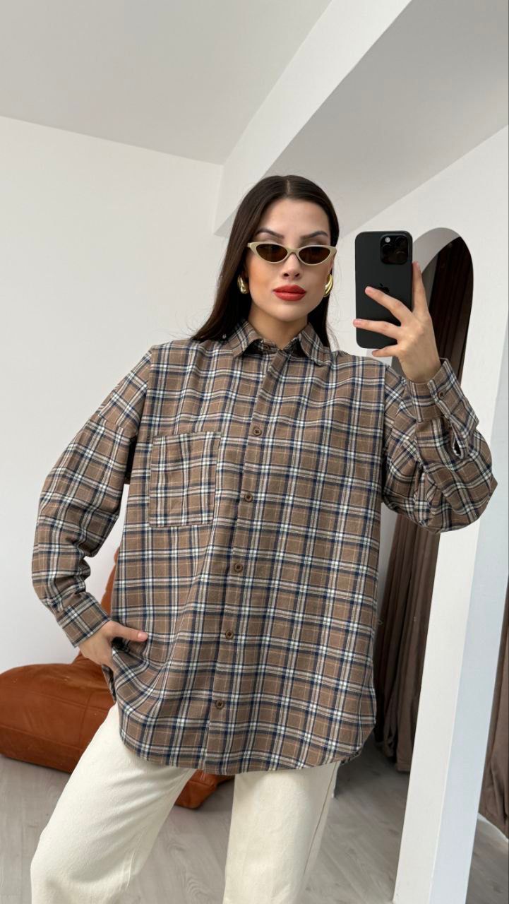 ODUNCU GÖMLEĞİ PAMUKLU - Koyu Kahverengi