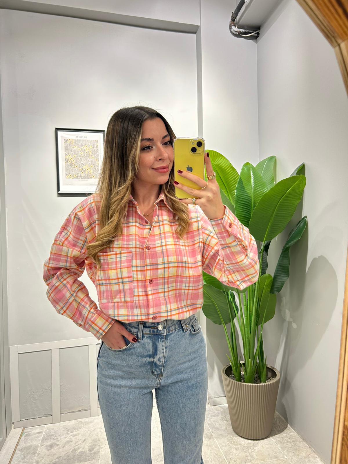 ODUNCU GÖMLEĞİ PAMUKLU - Pembe