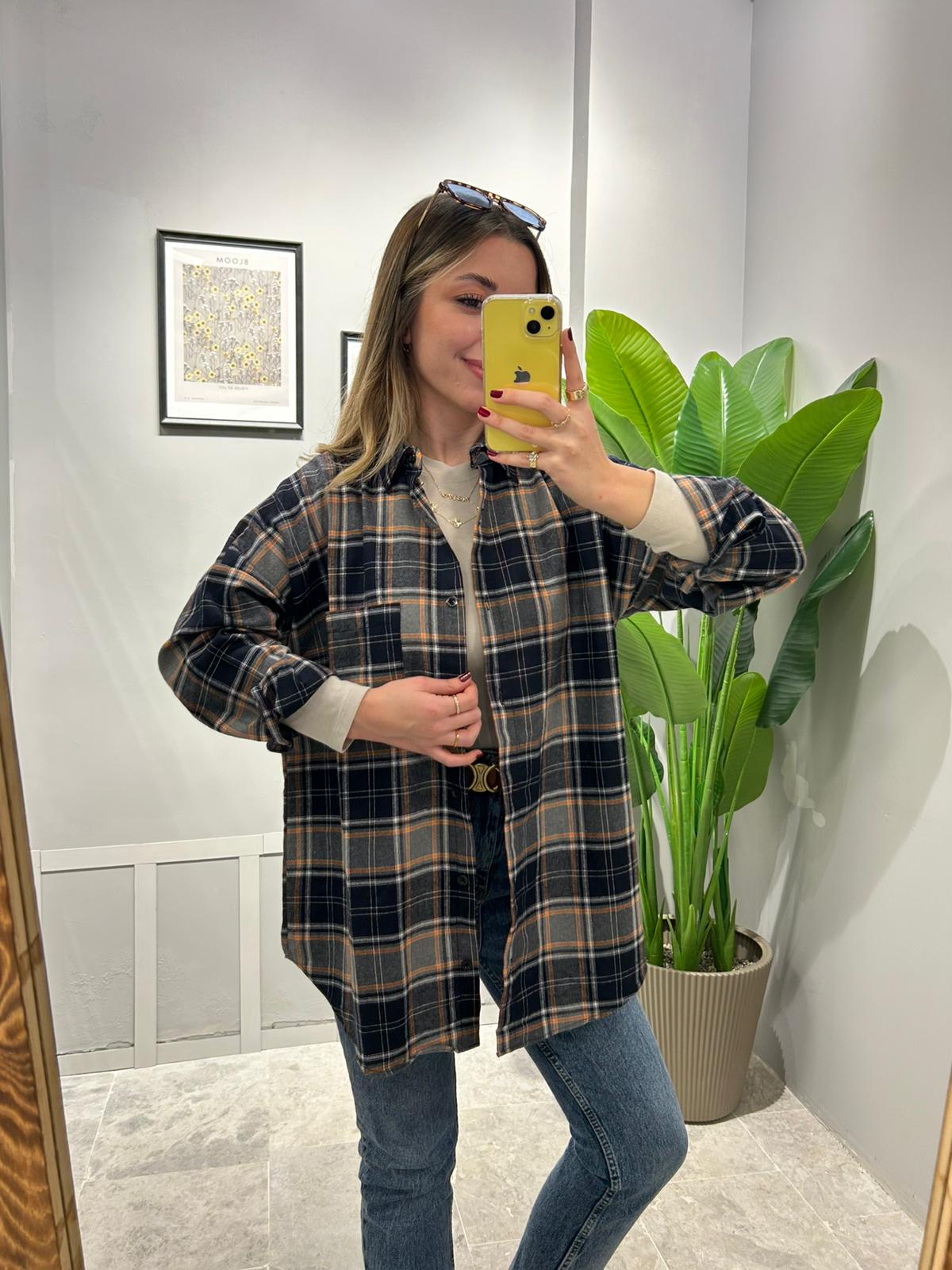 ODUNCU GÖMLEĞİ PAMUKLU - Lacivert