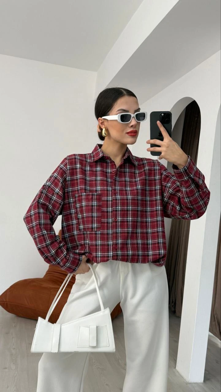 ODUNCU GÖMLEĞİ PAMUKLU - Kırmızı