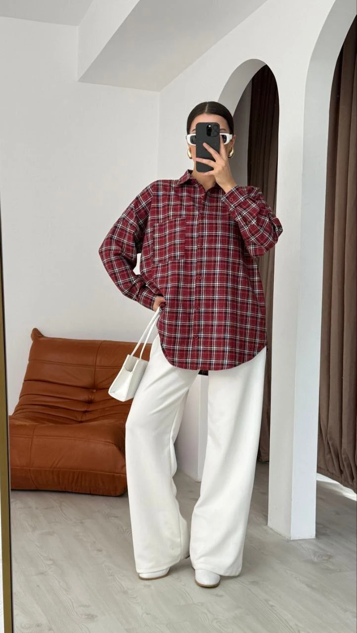 ODUNCU GÖMLEĞİ PAMUKLU - Kırmızı