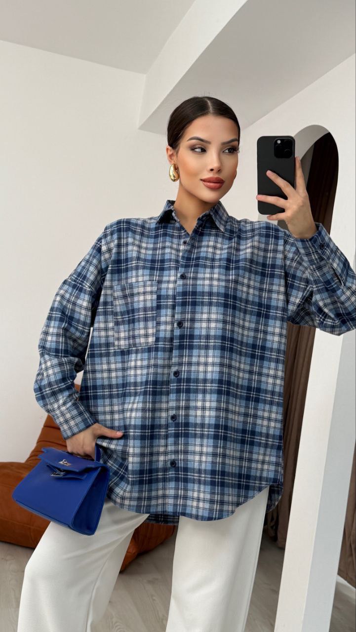 ODUNCU GÖMLEĞİ PAMUKLU - Mavi