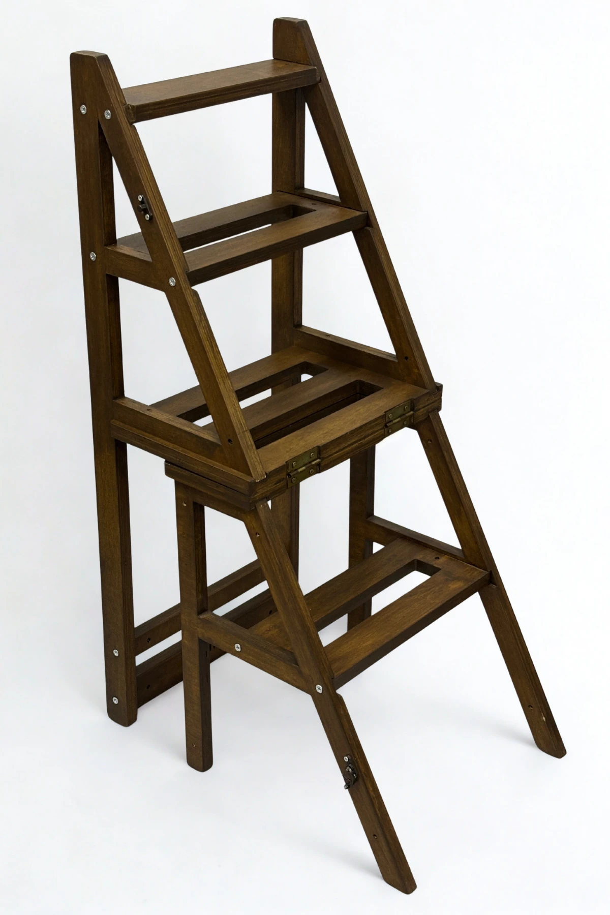 2’si 1 Arada Ahşap Fonksiyonel Sandalye - Merdiven - Mutfak Sandalyesi - Tabure - Sandalye Merdiven