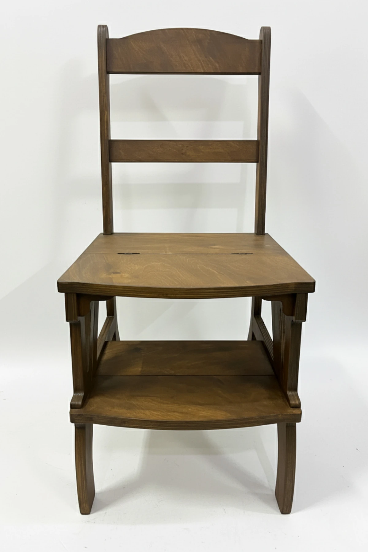 2'si 1 Arada Ahşap Fonksiyonel Sandalye - Merdiven - Mutfak Sandalyesi - Tabure - Sandalye Merdiven