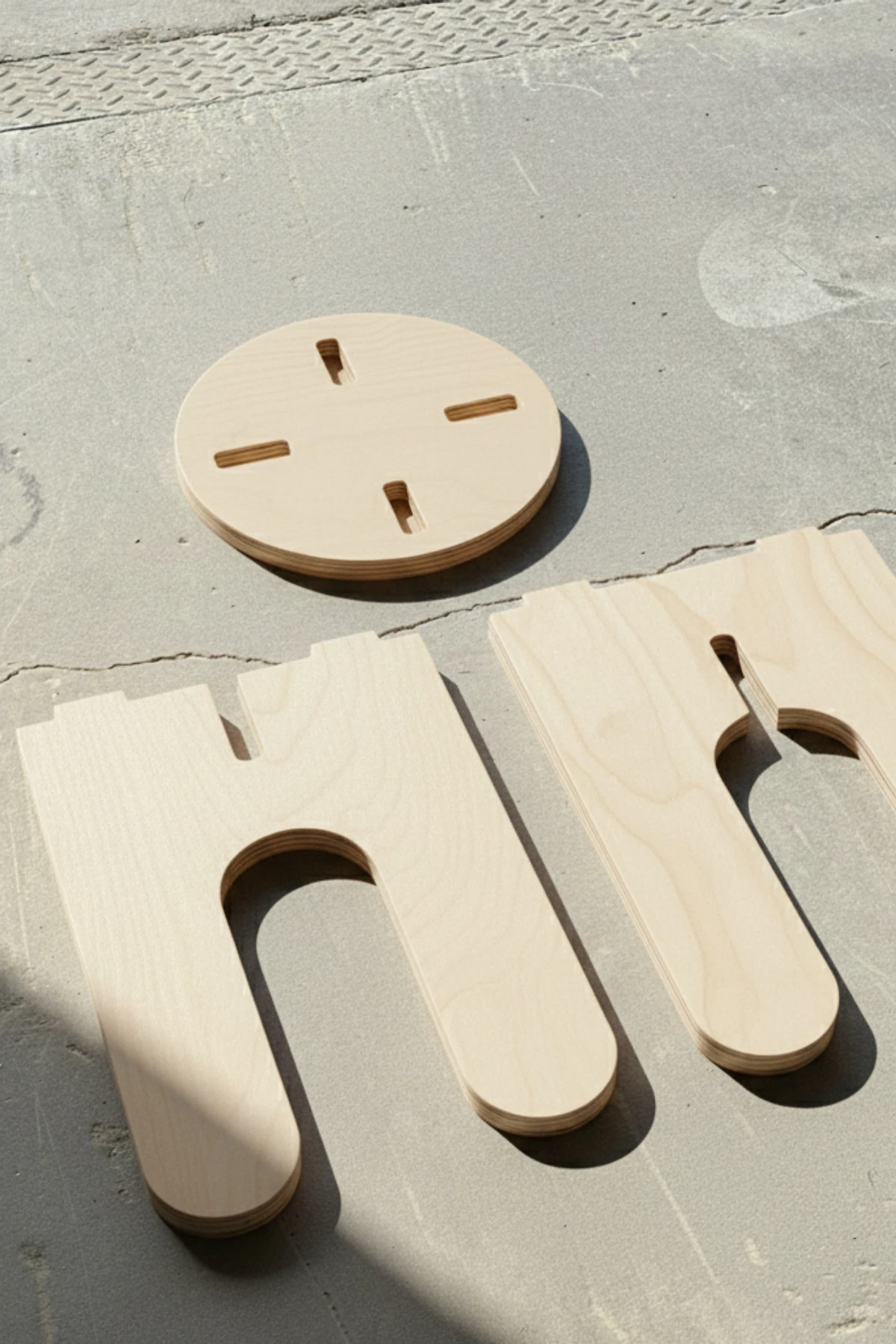 Ahşap Kişiselleştirilebilir Kolay Kurulum Tabure - Sehpa - Yan Sehpa - Katlanır Tabure