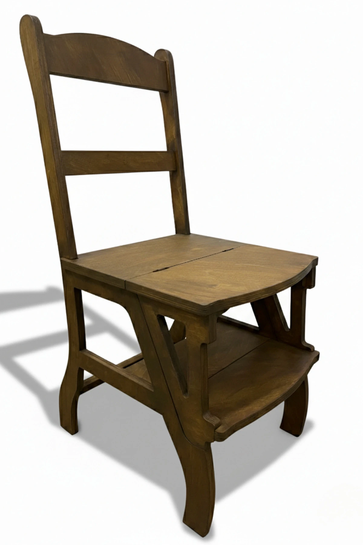 2'si 1 Arada Ahşap Fonksiyonel Sandalye - Merdiven - Mutfak Sandalyesi - Tabure - Sandalye Merdiven