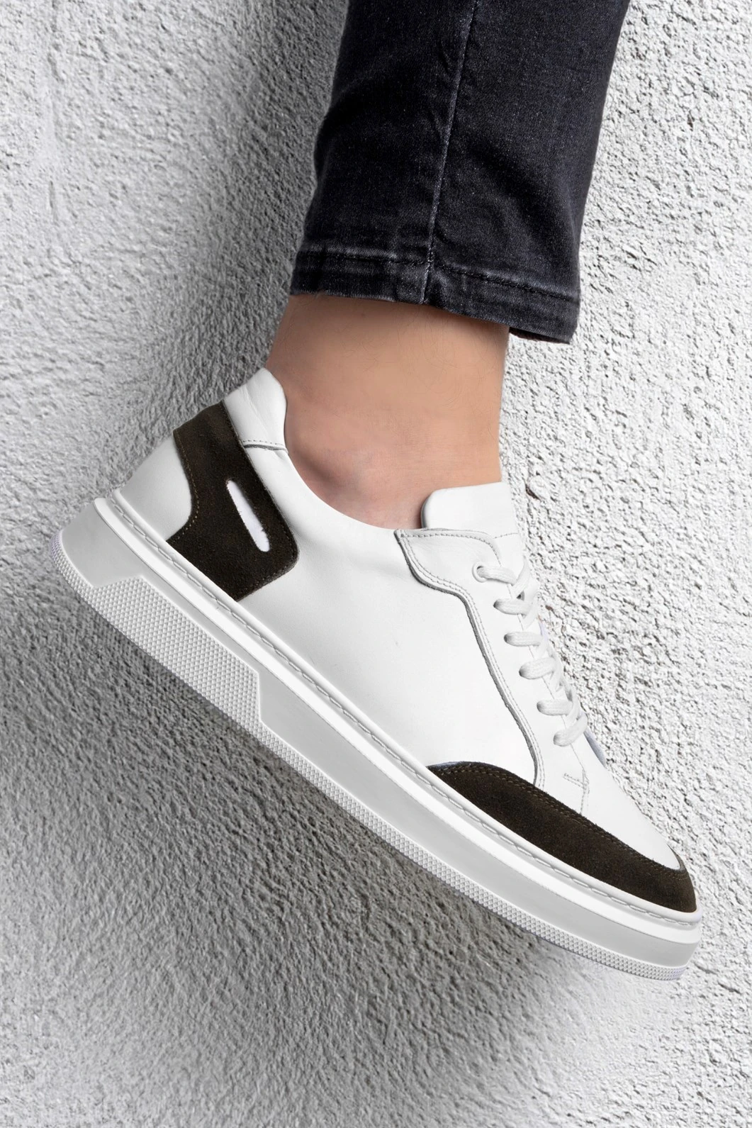 Ducavelli Tarona Men's Genuine Leather Sneakers, Lace-Up Sneakers, Genuine Leather Sneakers, Men's Sneakers