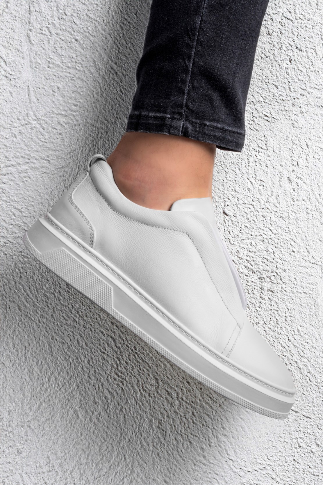 Ducavelli Espo Men's Genuine Leather Sneakers, Elastic Sneakers, Genuine Leather Sneakers, Men's Sneakers