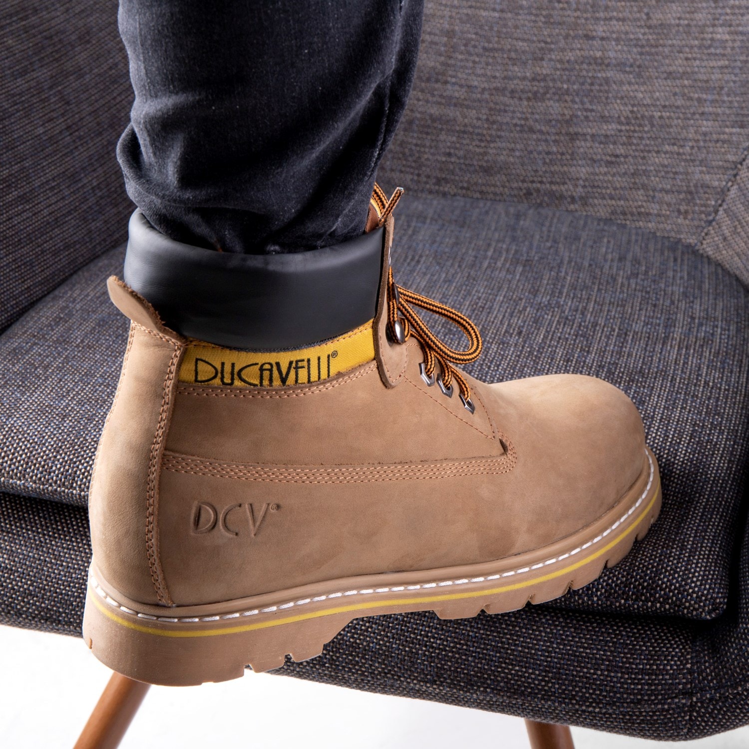 Ducavelli Desert Genuine Leather Nubuck Lace-Up Men's Boots