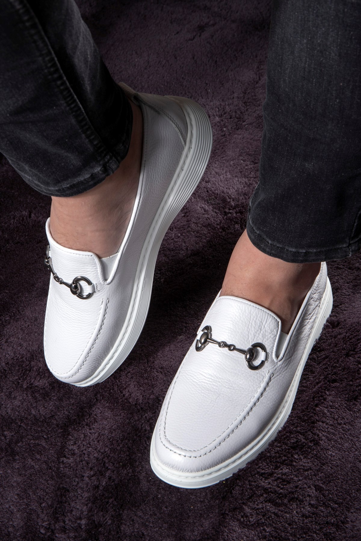 Ducavelli Anchor Genuine Leather Men's Casual Shoes, Loafer Shoes, Light Shoes, Summer Shoes