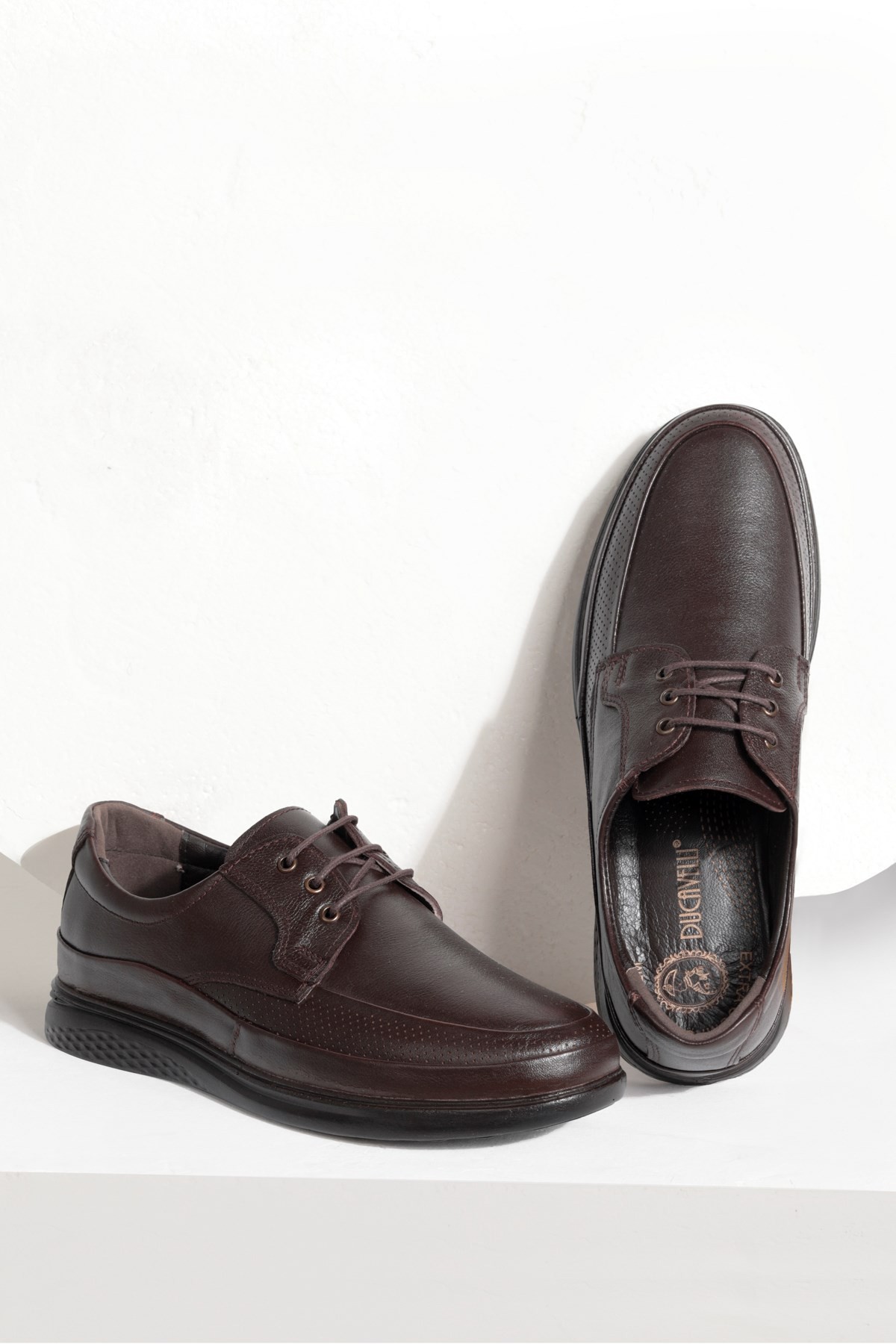 Poce Genuine Leather Comfort Orthopedic Men's Casual Shoes, Father Shoes, Orthopedic Shoes