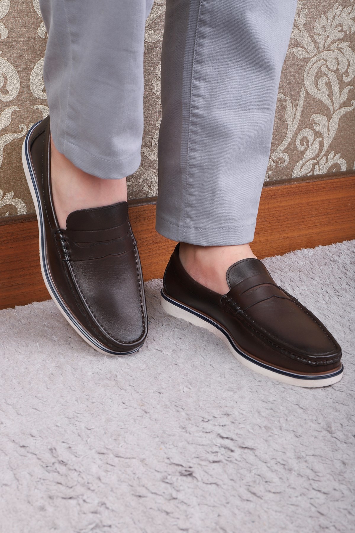 Ducavelli Vittoria Genuine Leather Men's Casual Shoes Loafer Shoes