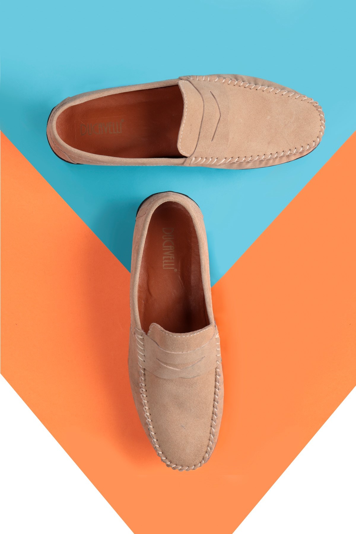 Naran Genuine Leather Men's Casual Shoes, Loafer Shoes, Light Shoes, Suede Shoes