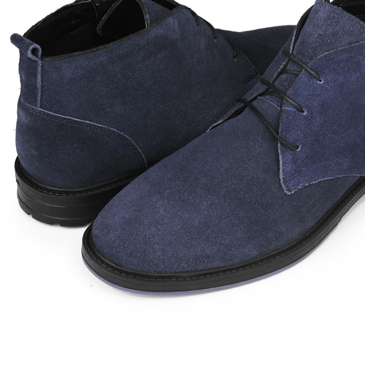 Ducavelli Nottingham Genuine Leather Non-Slip Sole Lace-Up Zipper Chelsea Casual Boots