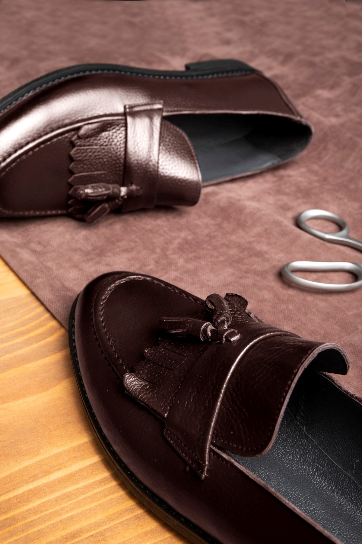 Ducavelli Tassel Genuine Leather Men's Classic Shoes, Loafer Classic Shoes, Moccasin Shoes