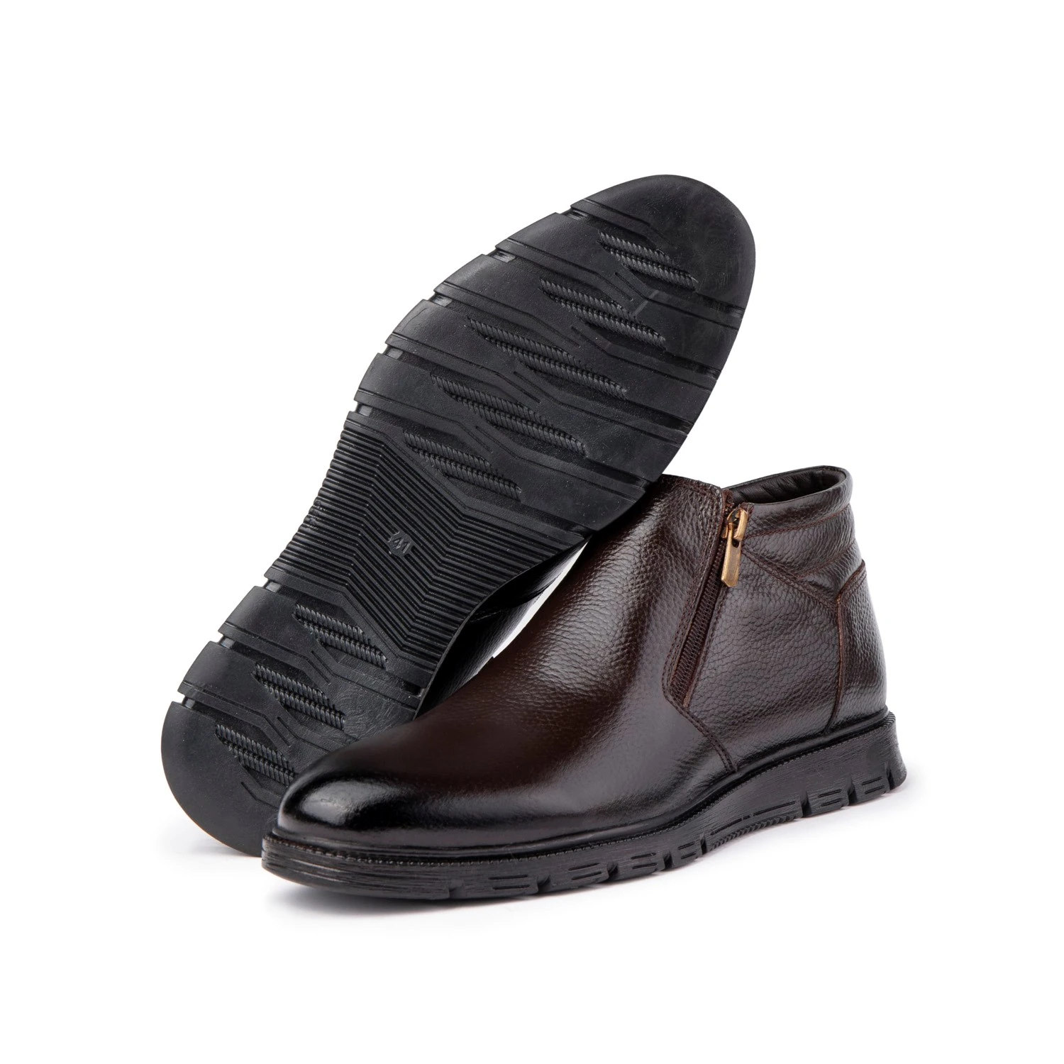 Moyna Hakiki Deri Kauçuk Taban Erkek Kürklü Bot, İçi Kürklü Bot