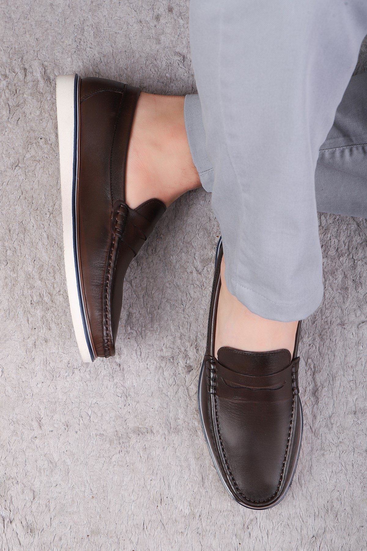 Ducavelli Vittoria Genuine Leather Men's Casual Shoes Loafer Shoes