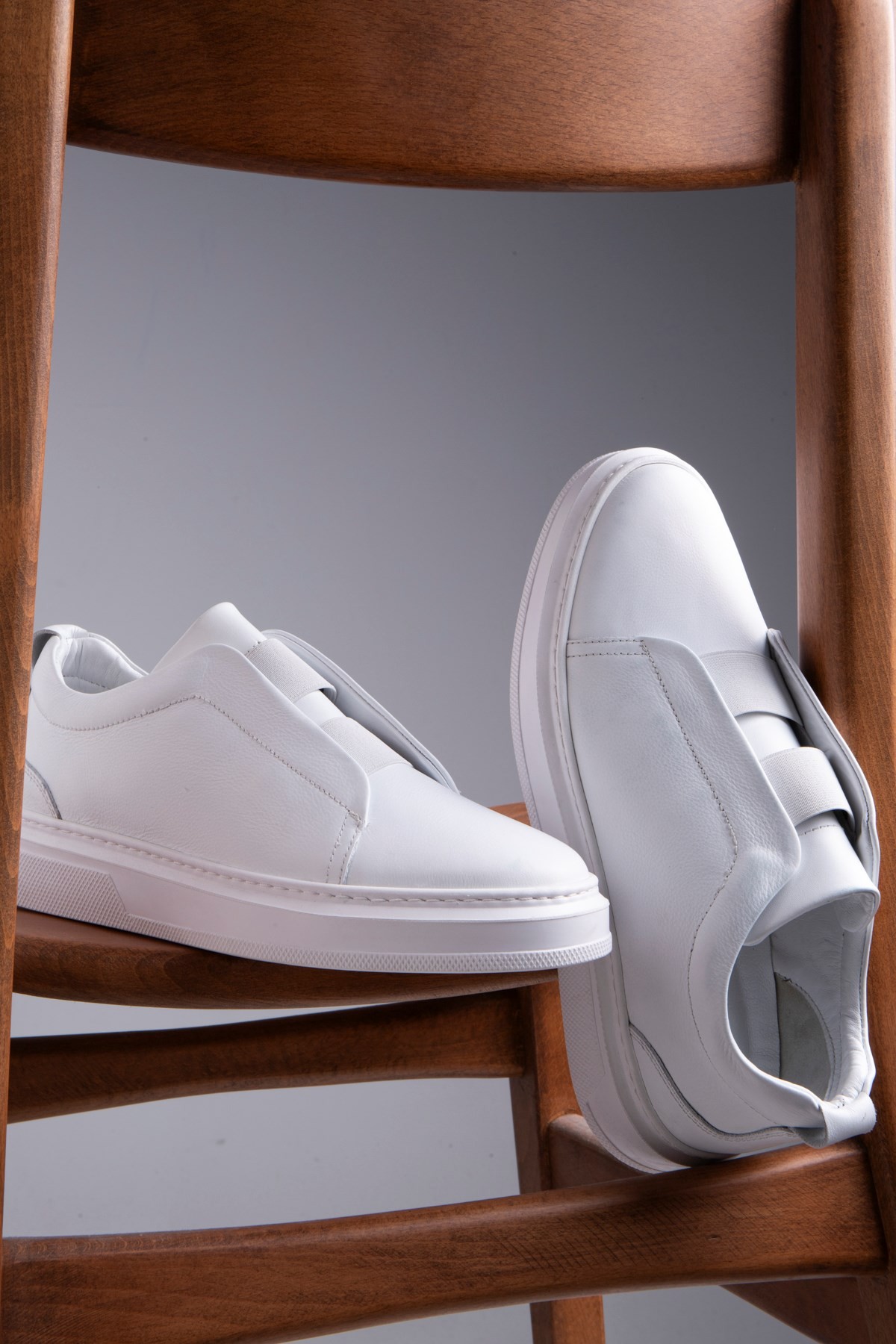 Ducavelli Espo Men's Genuine Leather Sneakers, Elastic Sneakers, Genuine Leather Sneakers, Men's Sneakers