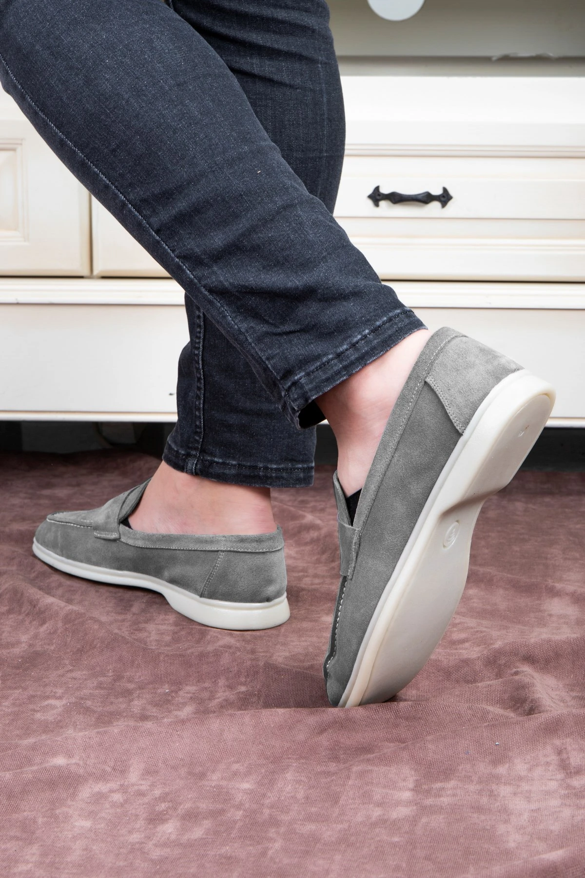 Ducavelli Ante Süet Hakiki Deri Erkek Günlük Ayakkabı Loafer Ayakkabı