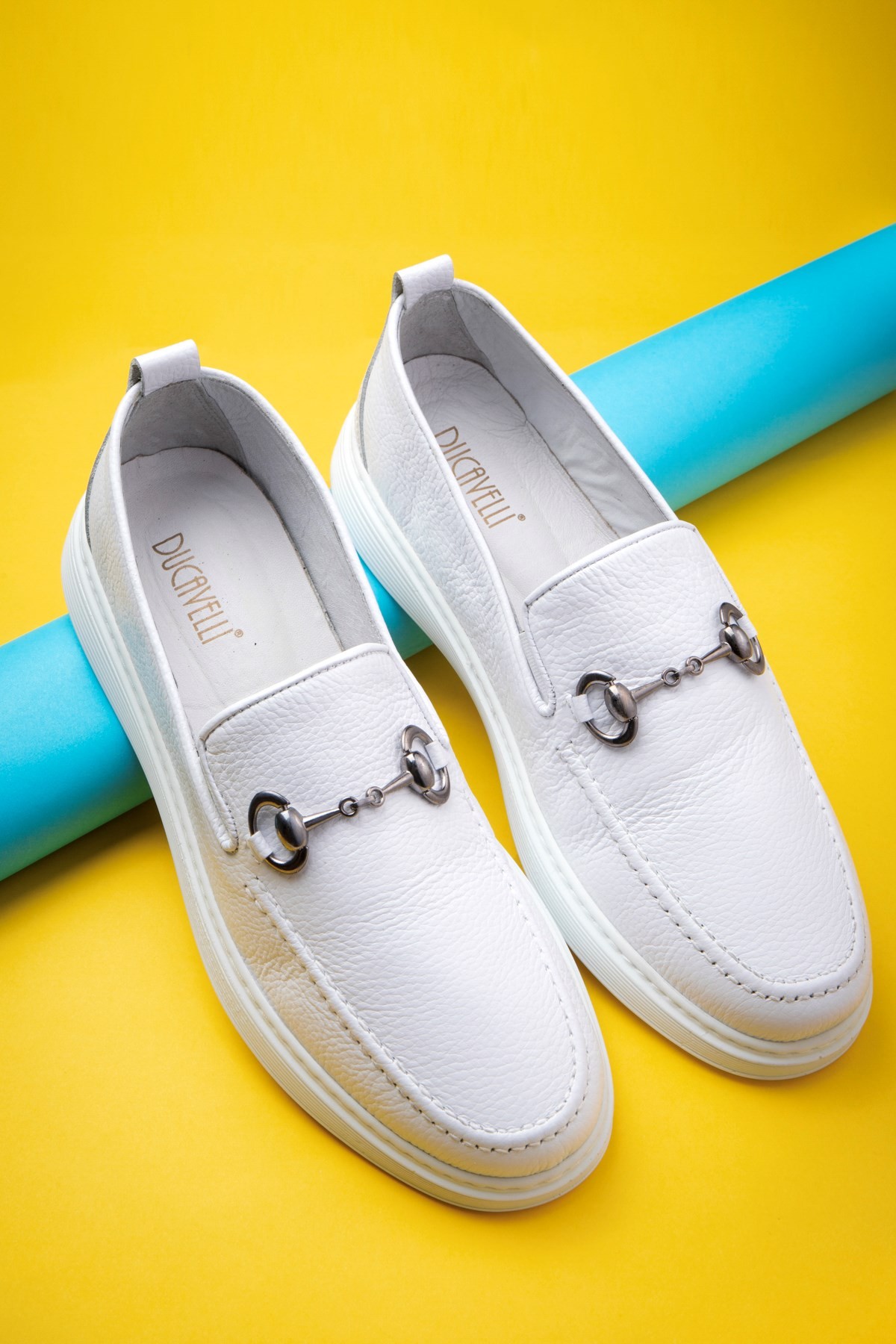Ducavelli Anchor Genuine Leather Men's Casual Shoes, Loafer Shoes, Light Shoes, Summer Shoes