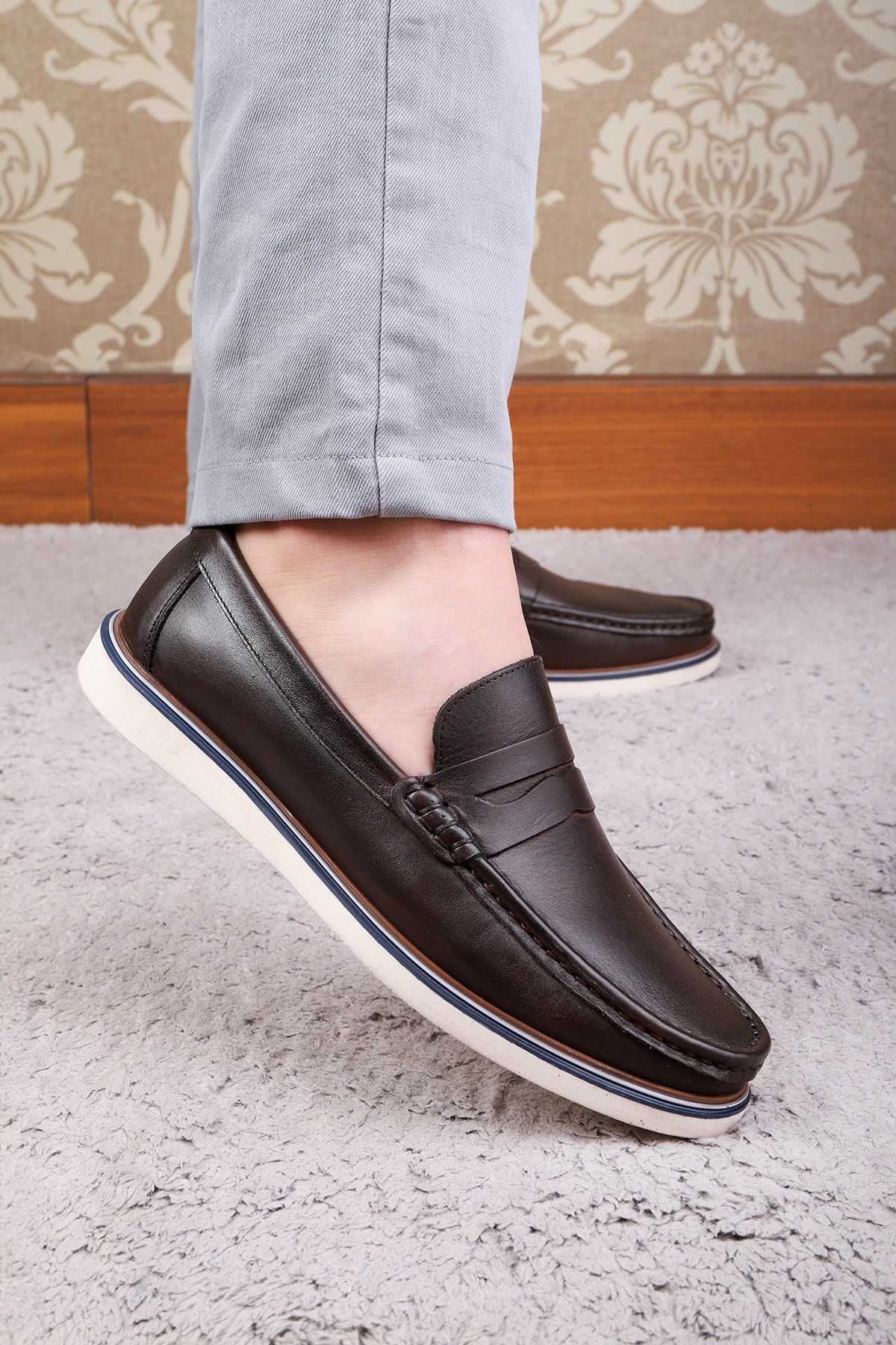 Ducavelli Vittoria Genuine Leather Men's Casual Shoes Loafer Shoes