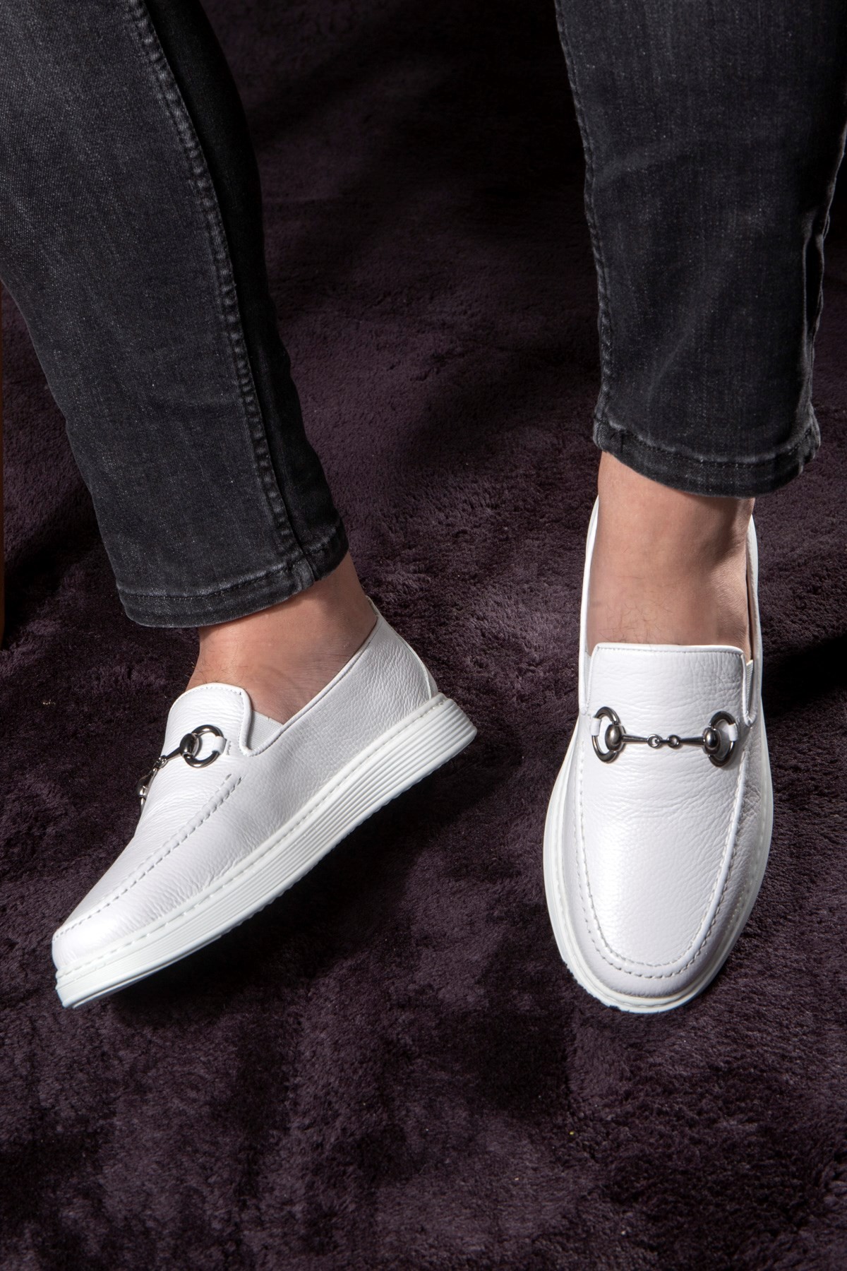 Ducavelli Anchor Genuine Leather Men's Casual Shoes, Loafer Shoes, Light Shoes, Summer Shoes