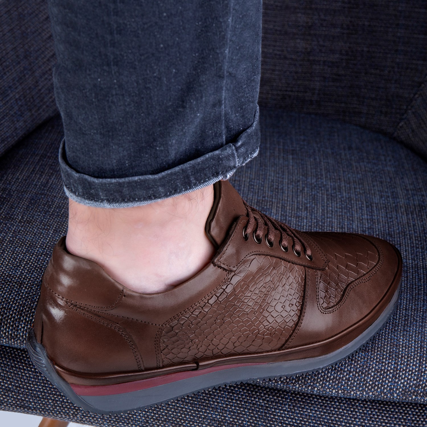 Muster Genuine Leather Men's Casual Shoes, Fur Lined Shoes, Winter Fur Lined Shoes