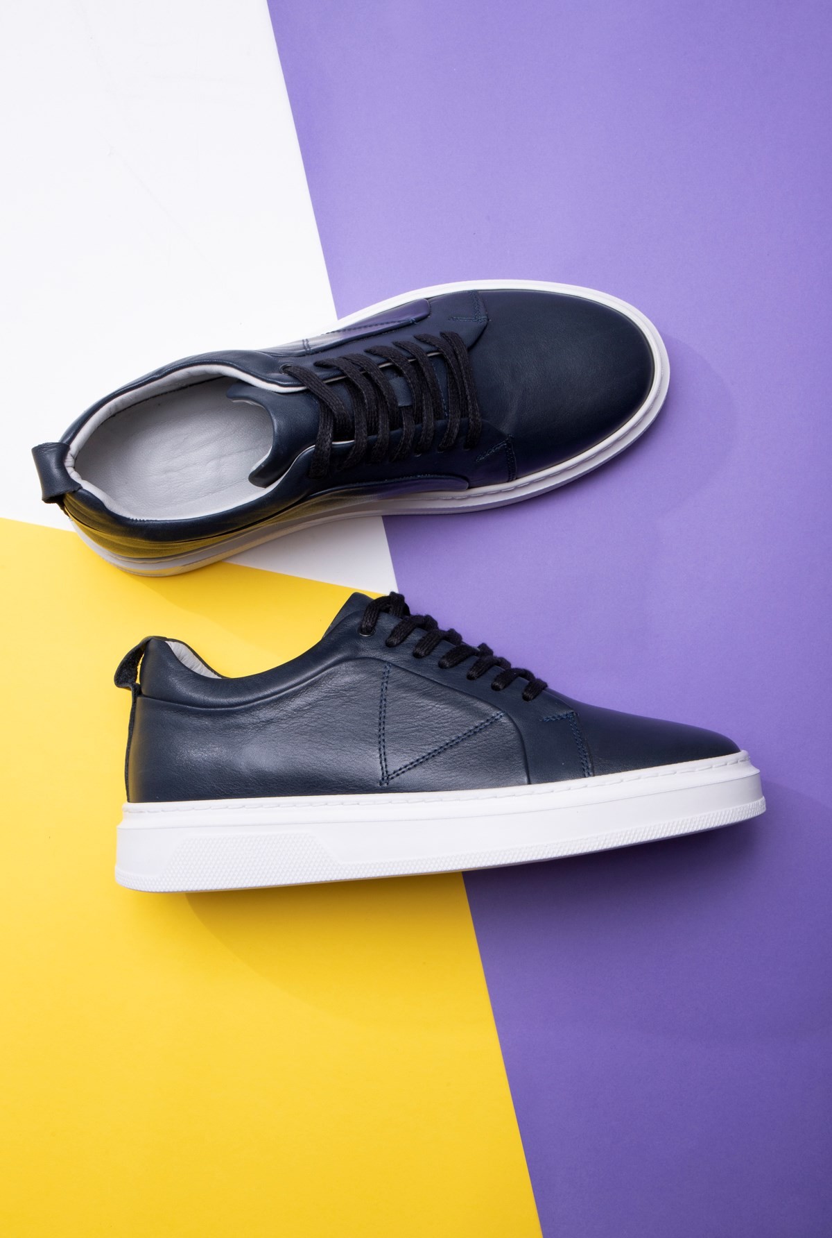 Ducavelli Correndo Men's Genuine Leather Sneakers, Lace-Up Sneakers, Genuine Leather Sneakers, Men's Sneakers