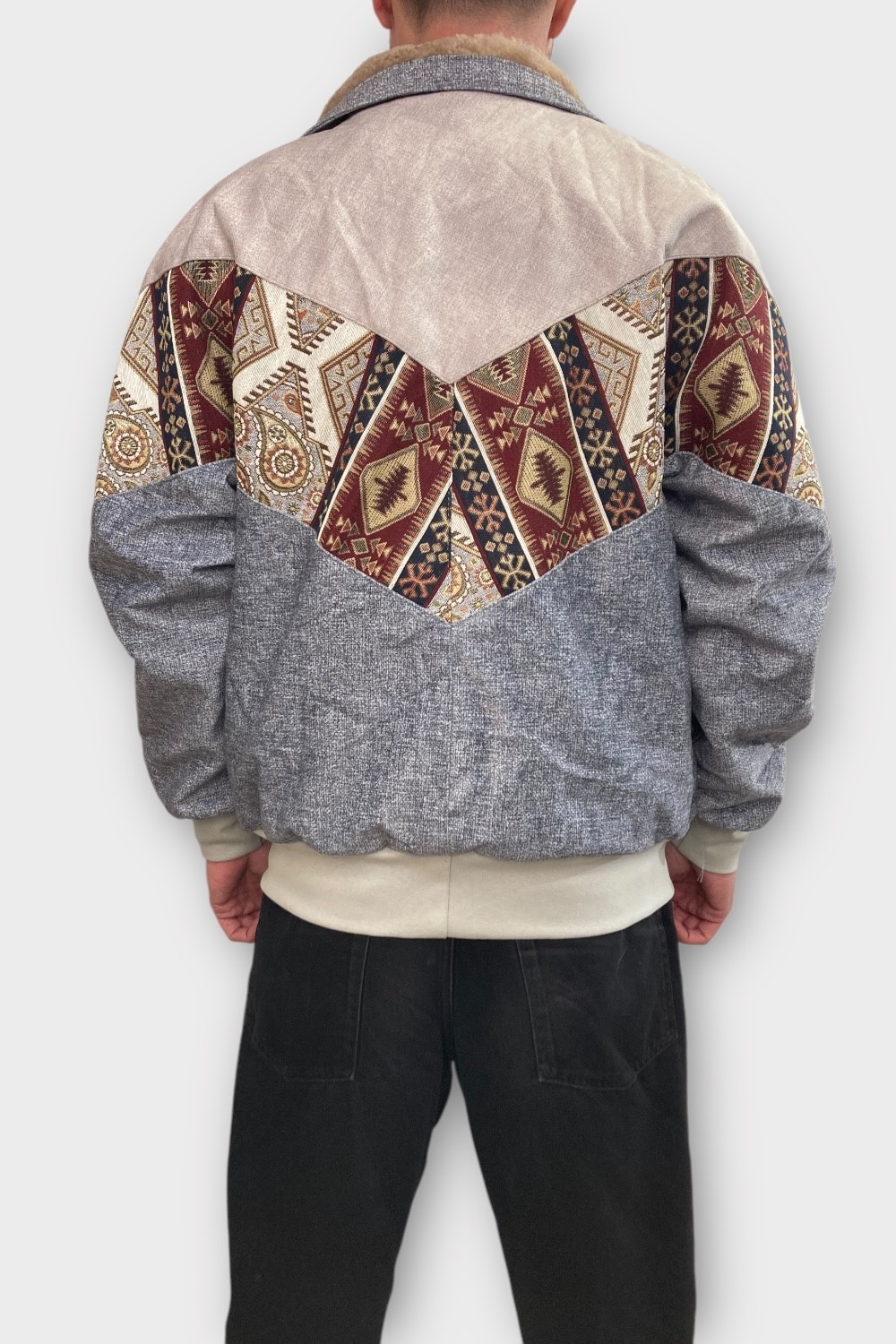 (7335) MEDIUM BEDEN KADIN & ERKEK OVERSIZE RETRO VINTAGE CEKET