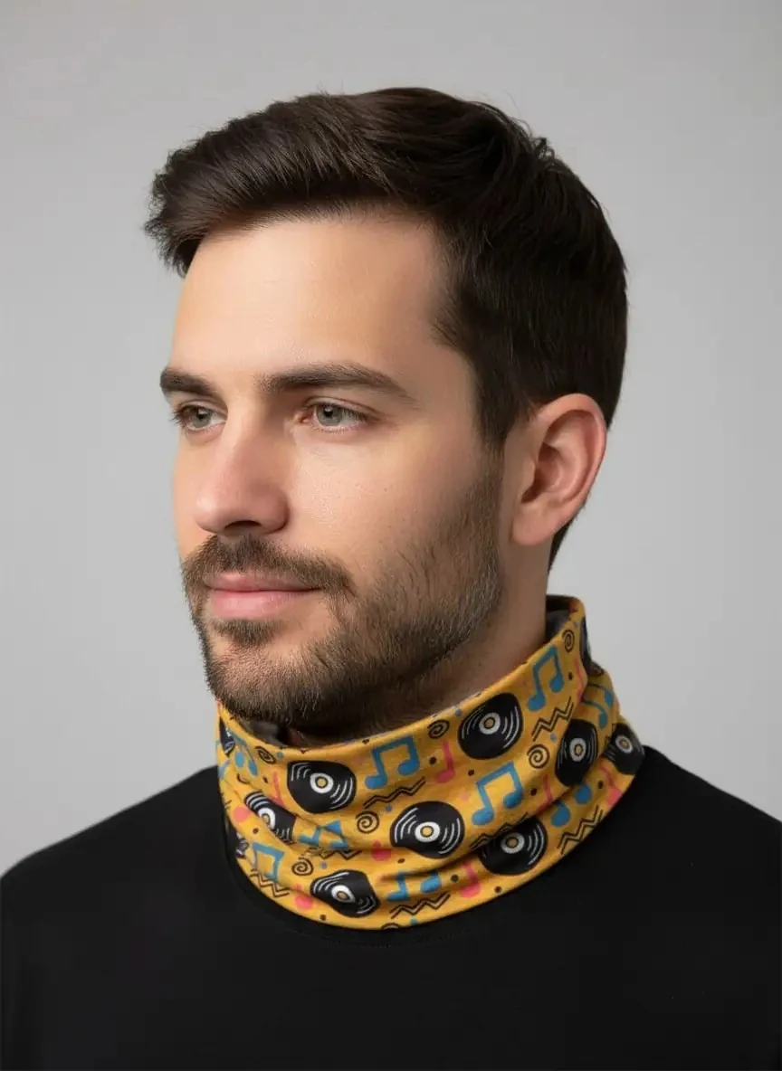 Müzik Temalı Buff Nota ve Plak - 25x47 cm - BF210