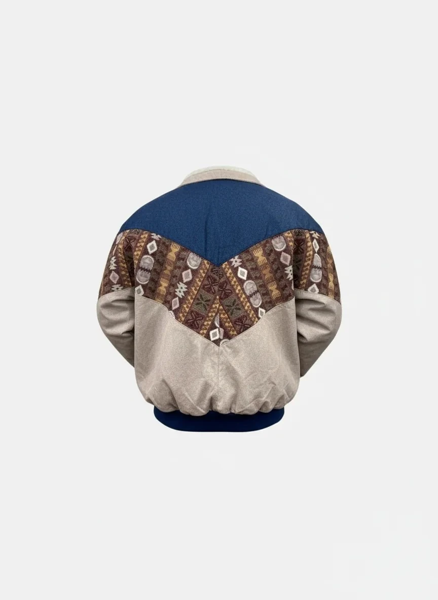 (7693) Large / XLarge Beden Uyumlu Vintage Desenli Özel Ceket