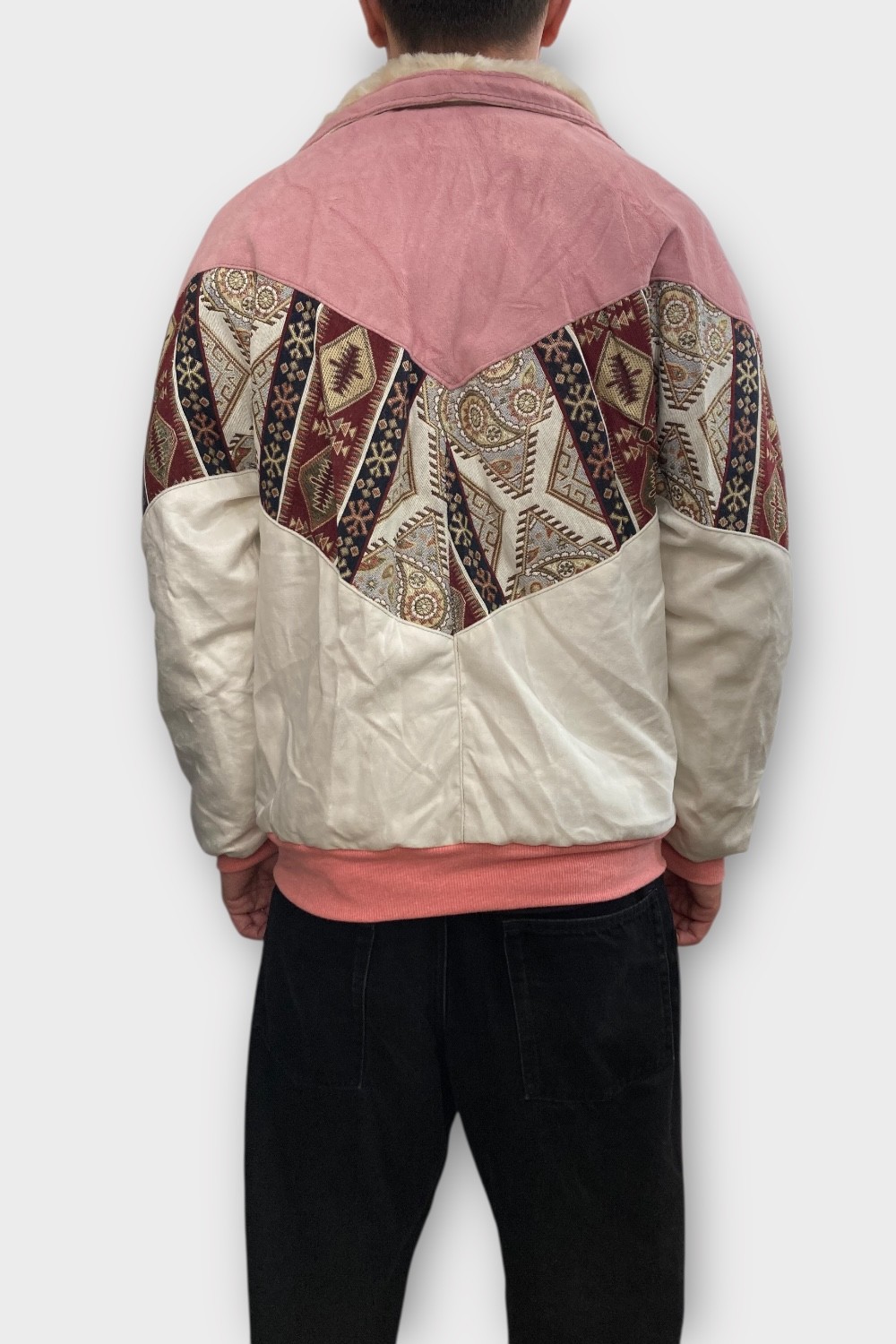 (7357) Medium Beden Vintage Desenli Özel Ceket
