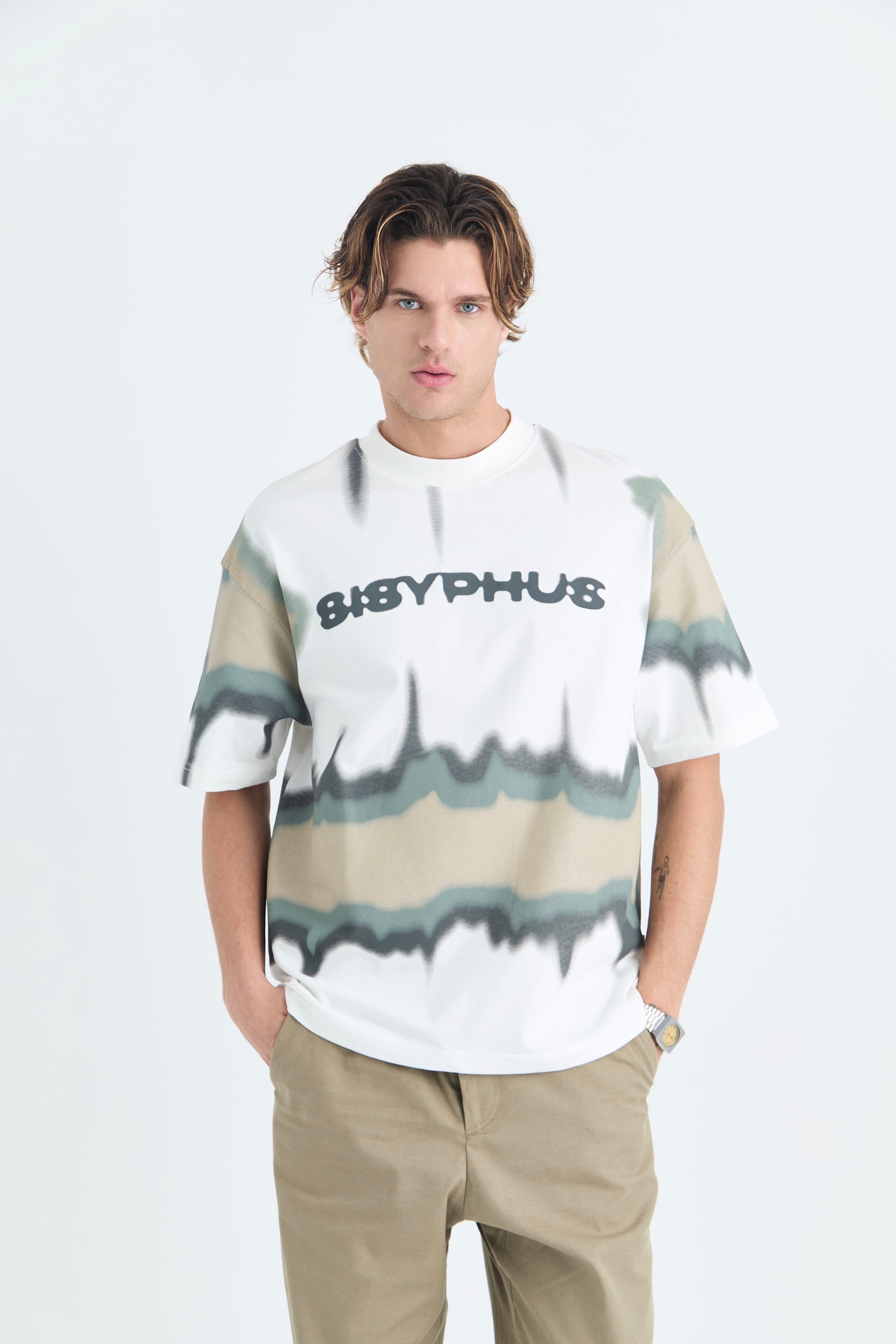 Sisyphus Oversize Tişört – %100 Pamuk - Taş Rengi