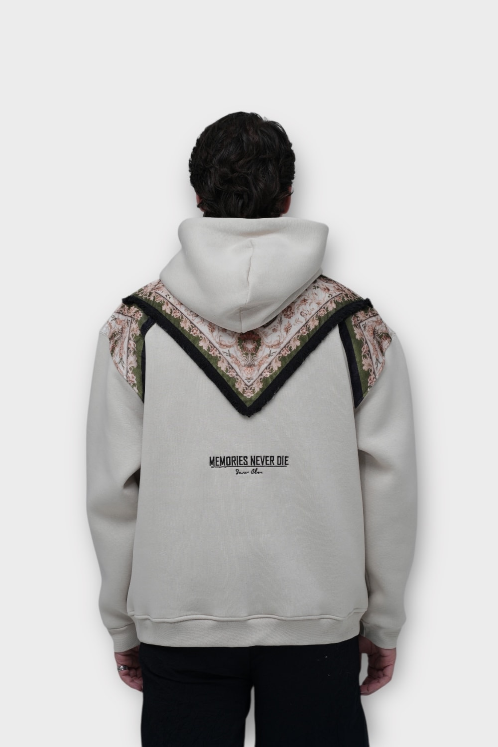 Memories Never Die Hoodie Oversize Hoodie  - %100 Pamuk - Taş