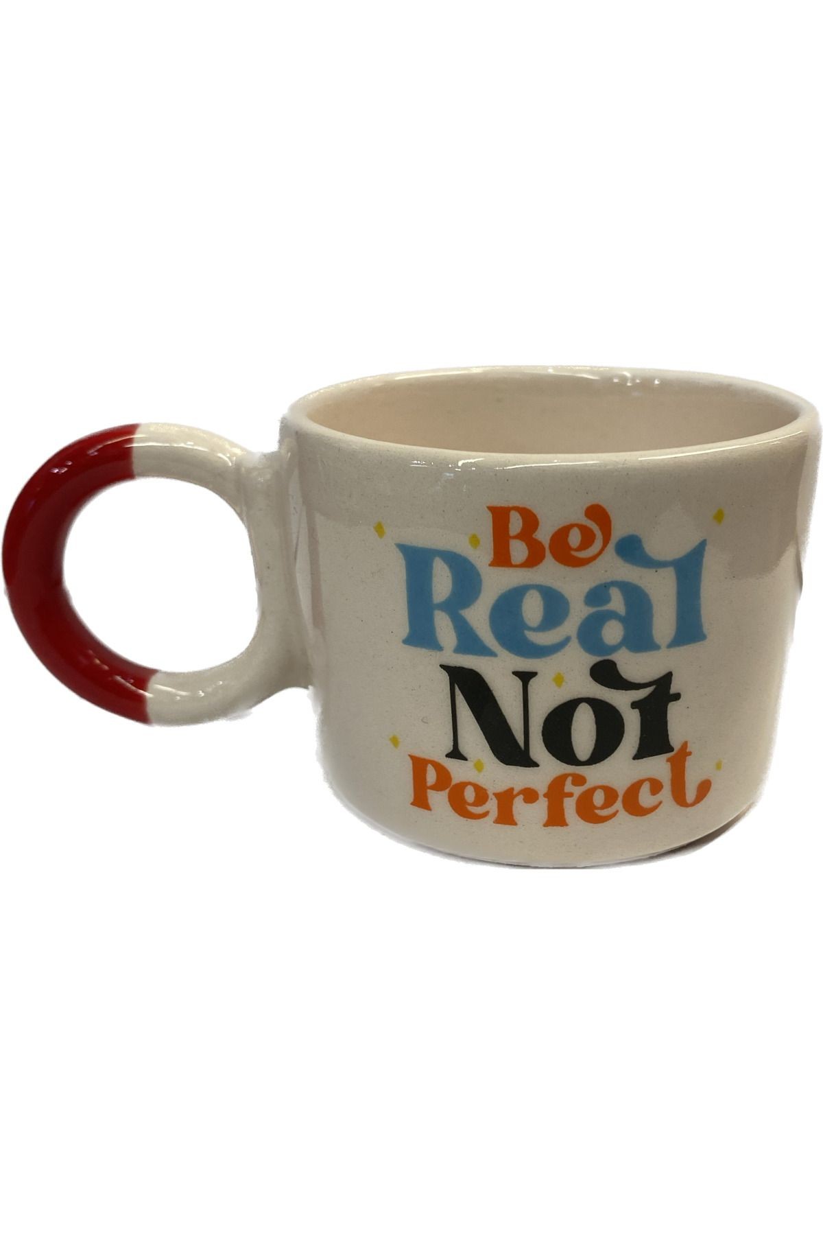 BE REAL NOT PERFECT DÜĞÜM KUPA - KIRMIZI