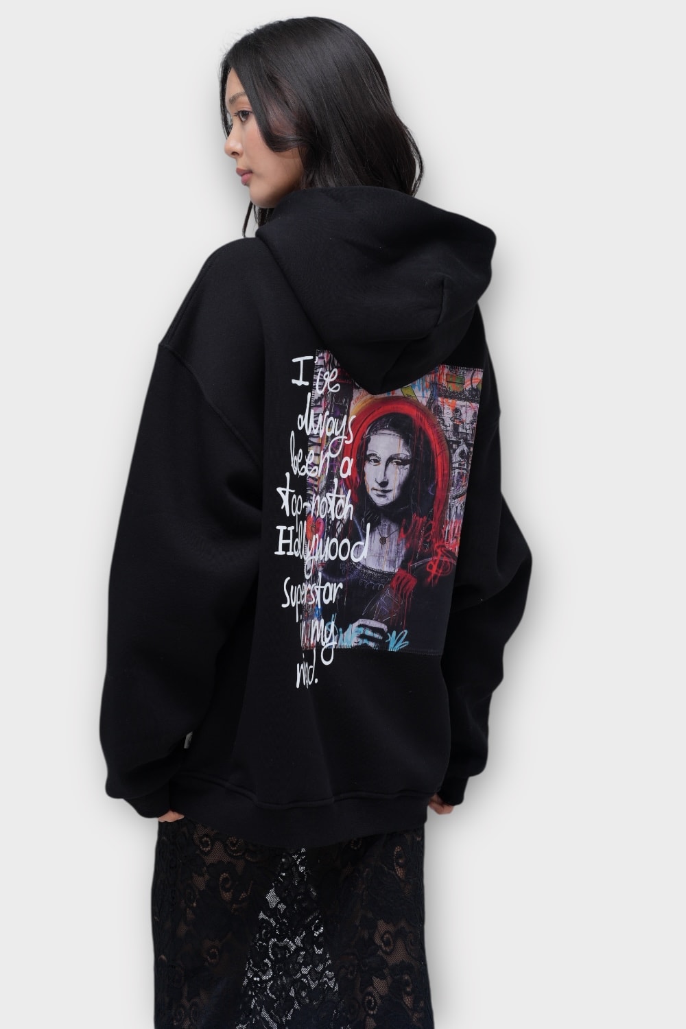 Top Notch Oversize Hoodie – 100% Cotton Black | Not All Wounds Are Visible