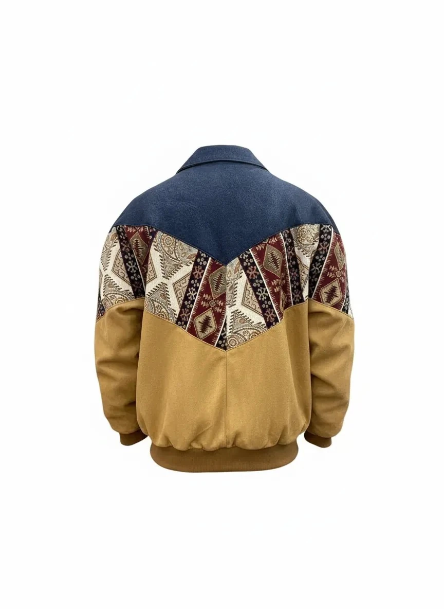 (7569) 2XLarge / 3XLarge Uyumlu Aztek Tarzı Oversize Unisex Ceket