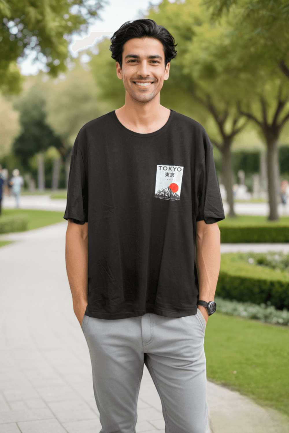 Tokyo Oversize Tişört - Siyah