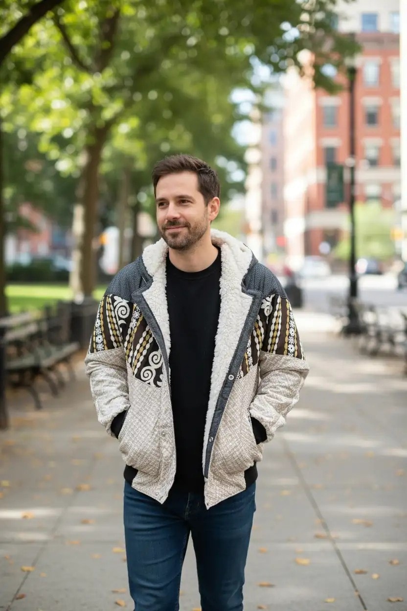 Unisex Vintage Pattern Jacket - Product Code: 7042