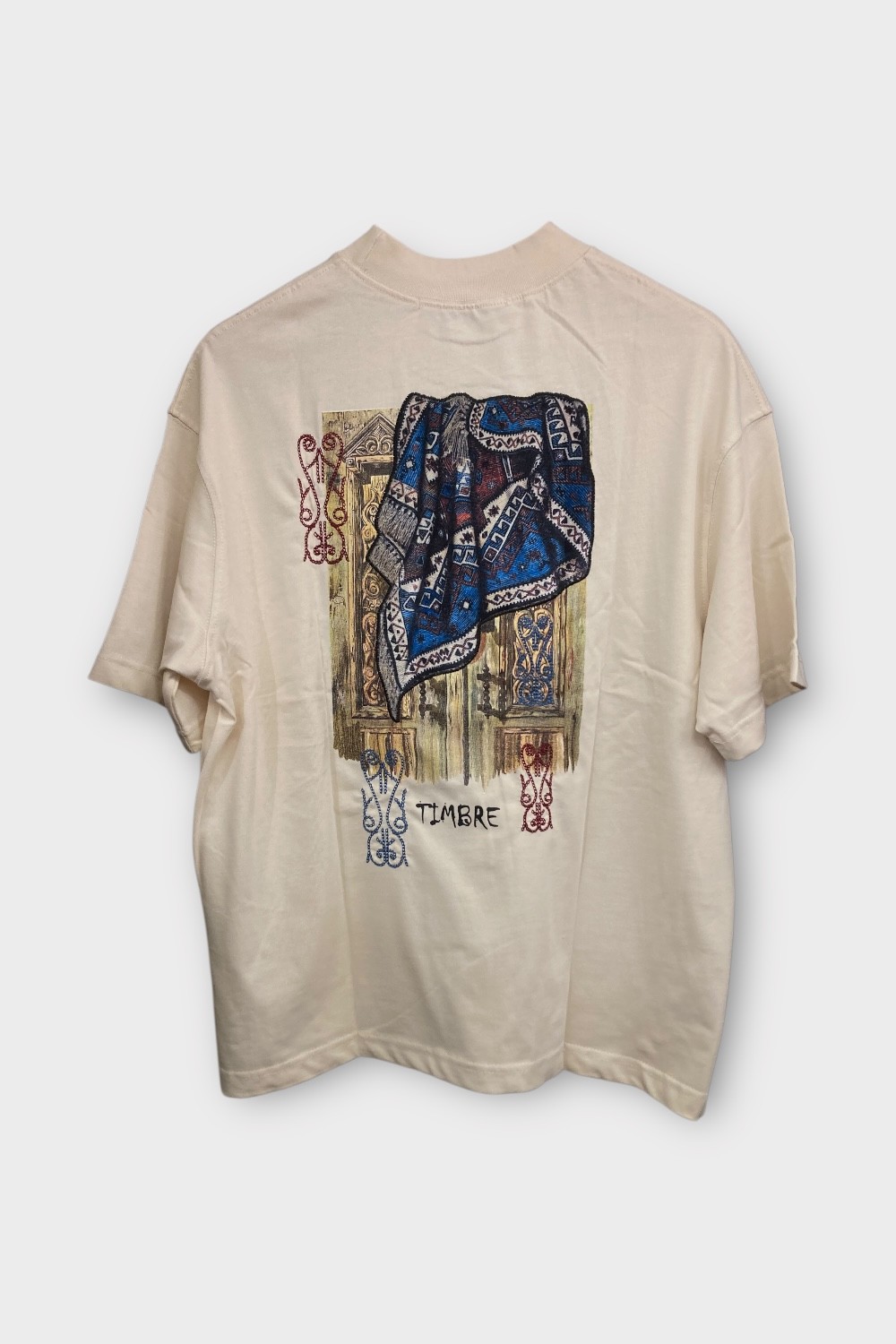 Timbre Oversize %100 Pamuk T-Shirt - Taş