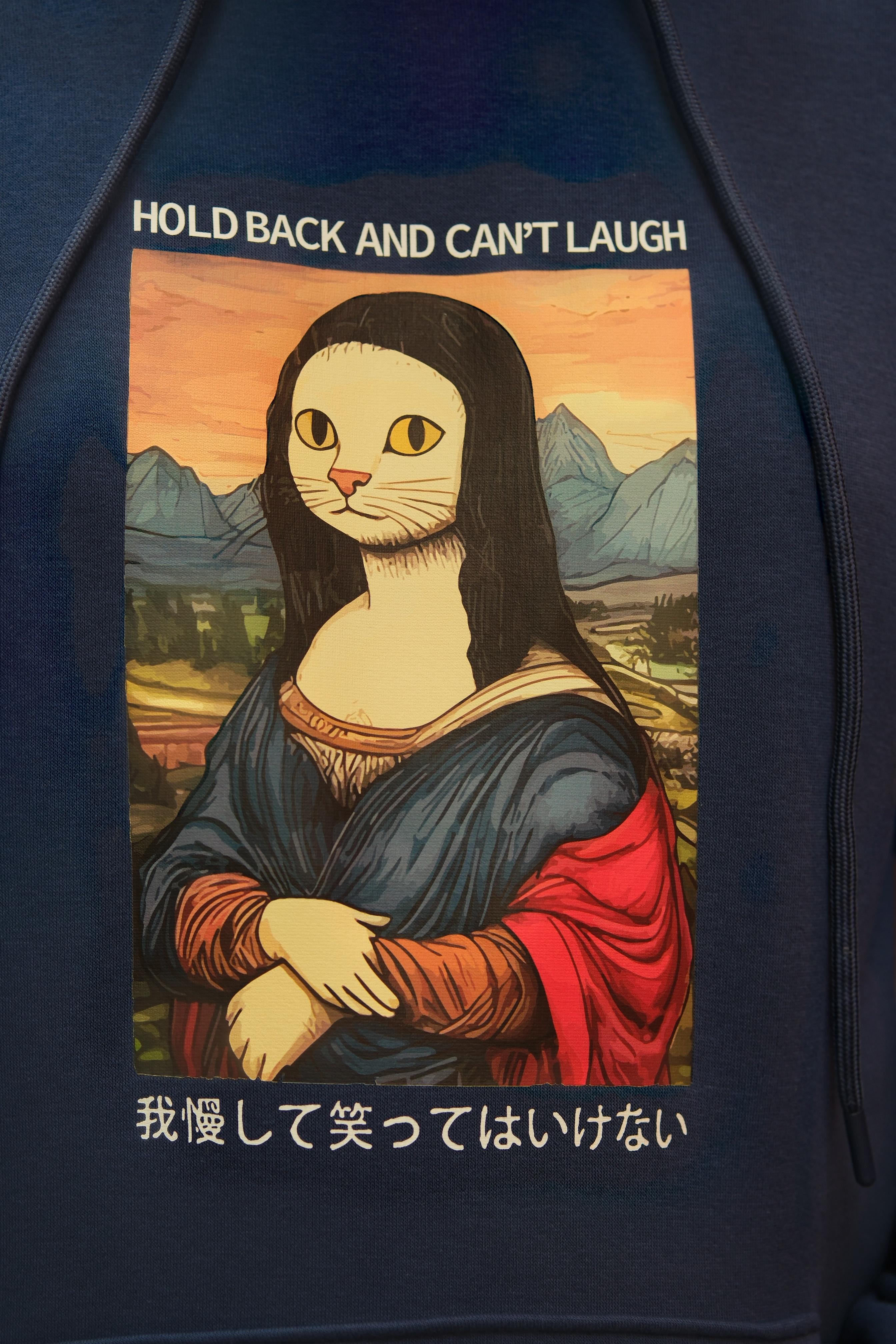 Mona Cat Lacivert Hoodie  - CNMD-SW231