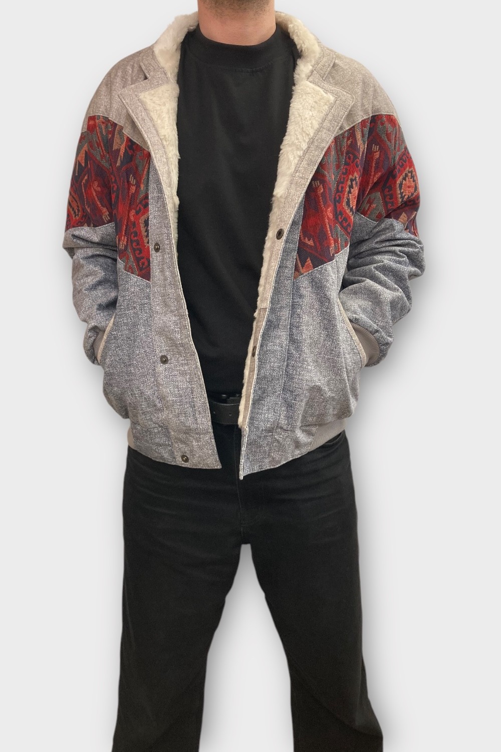 (7331) LARGE BEDEN KADIN & ERKEK OVERSIZE RETRO VINTAGE CEKET