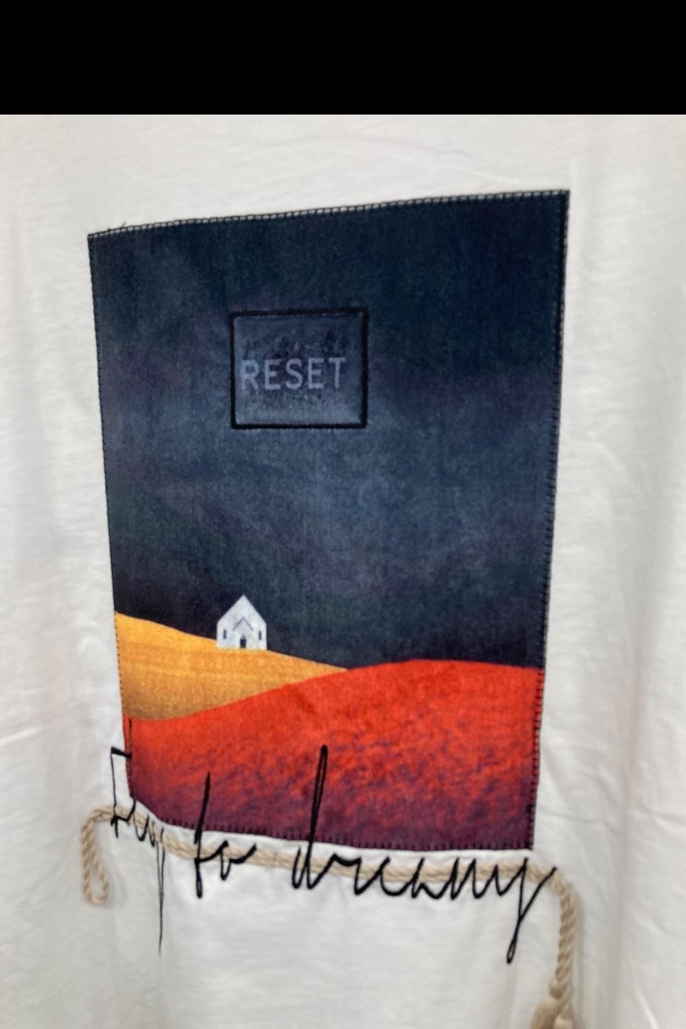 RESET Düşlere Yolculuk Oversize Tişört - Beyaz