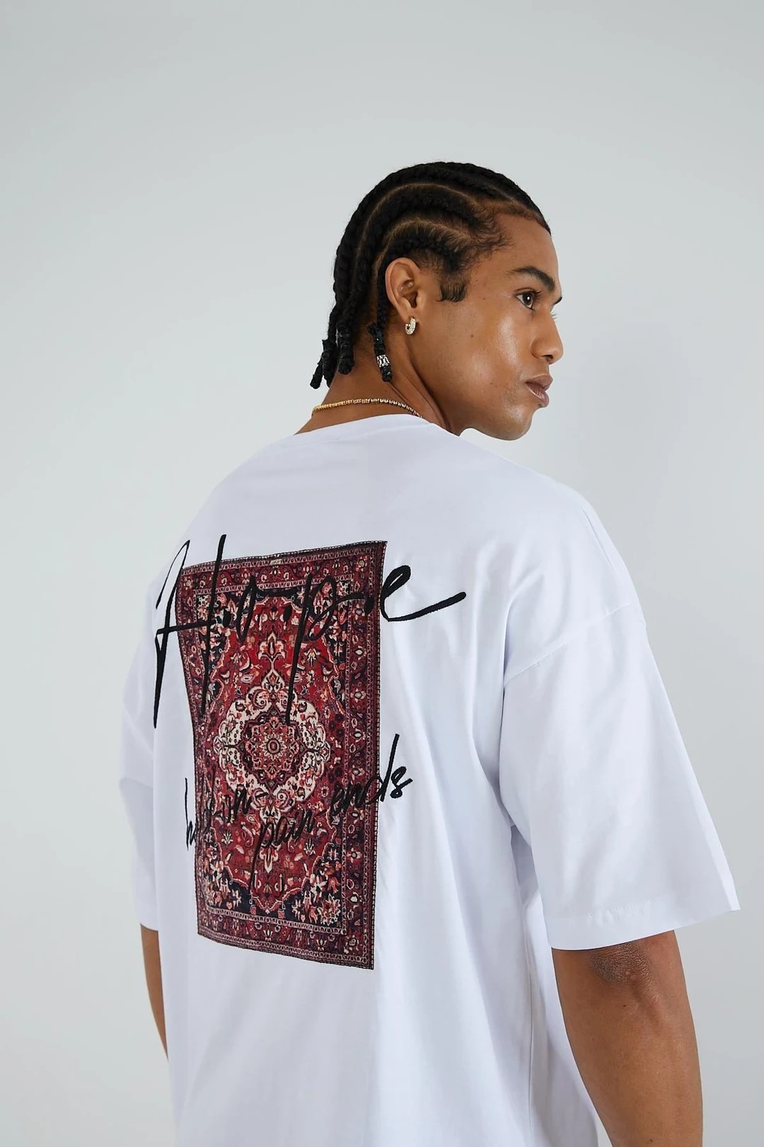 Hope Oversize %100 Pamuk T-Shirt - Beyaz